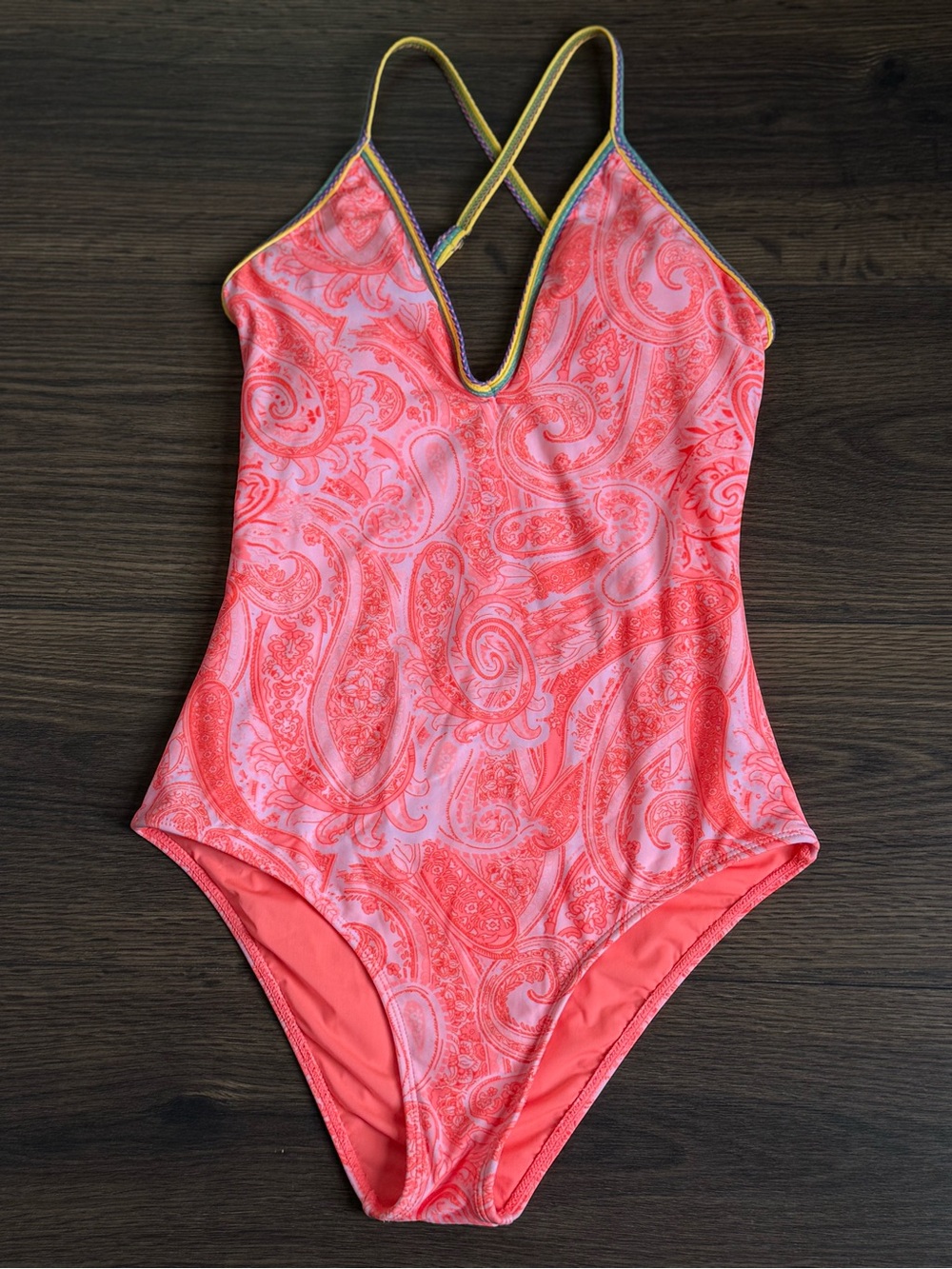 Cia.Maritima Paisley One Piece Swimsuit Pink Coral Women’s XS/S